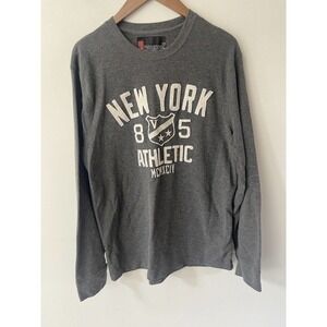 New York 85 Athletic Shirt 100% Cotton Size XL /TG Mens Casual Long Sleeve